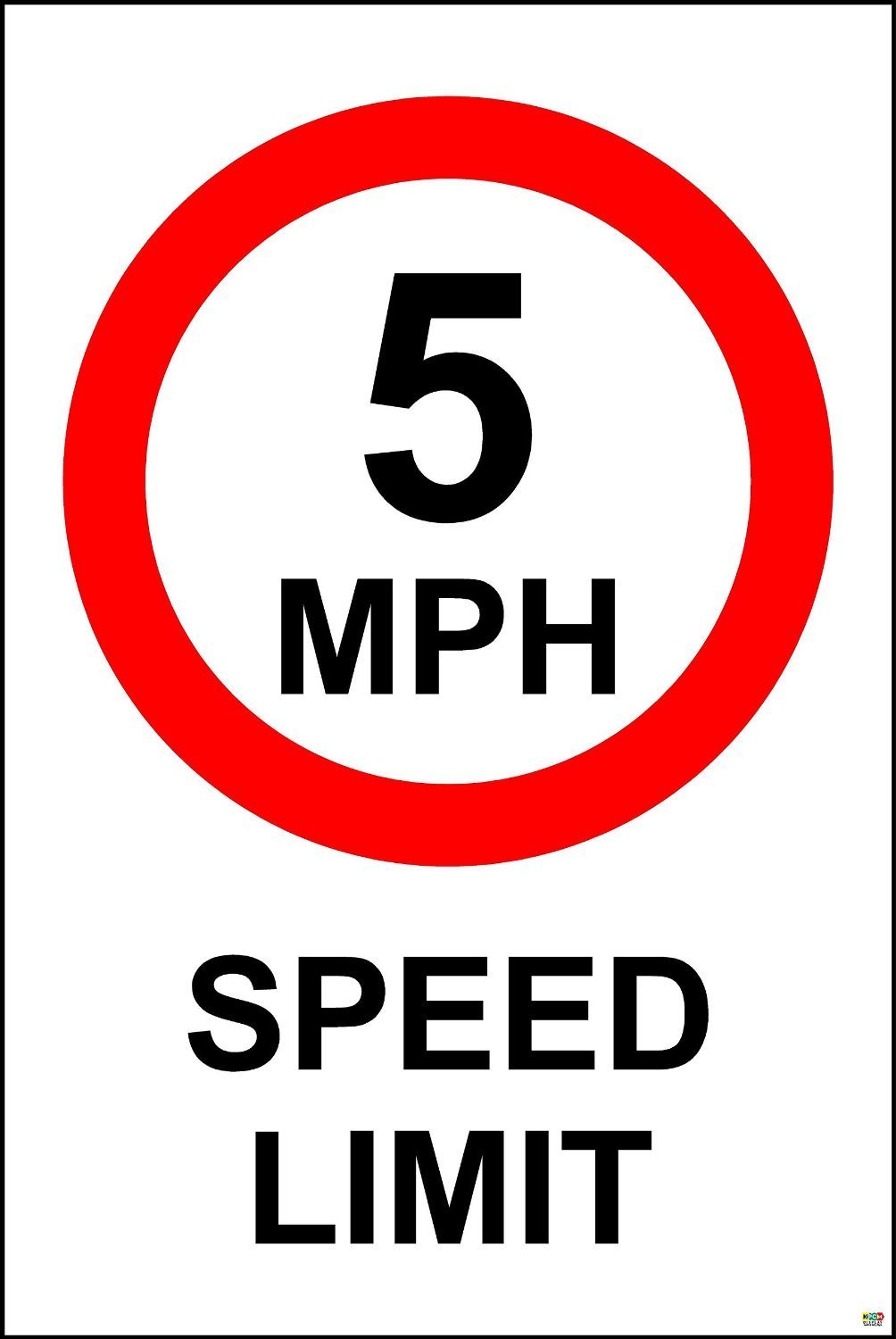 5mph speed limit on site